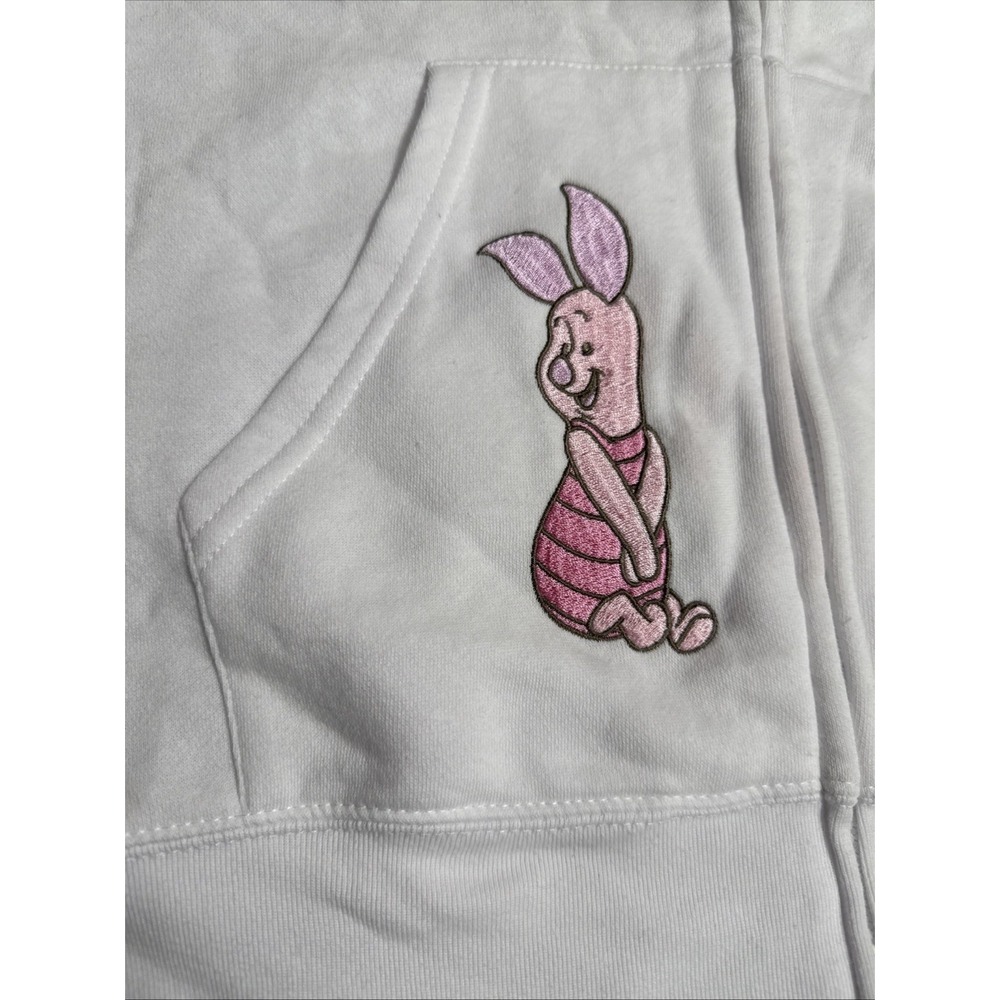 Disney‎ Winnie The Pooh Licensed Zip Up Hoodie Sweatshirt Embroidered Size Large - Picture 4 of 11